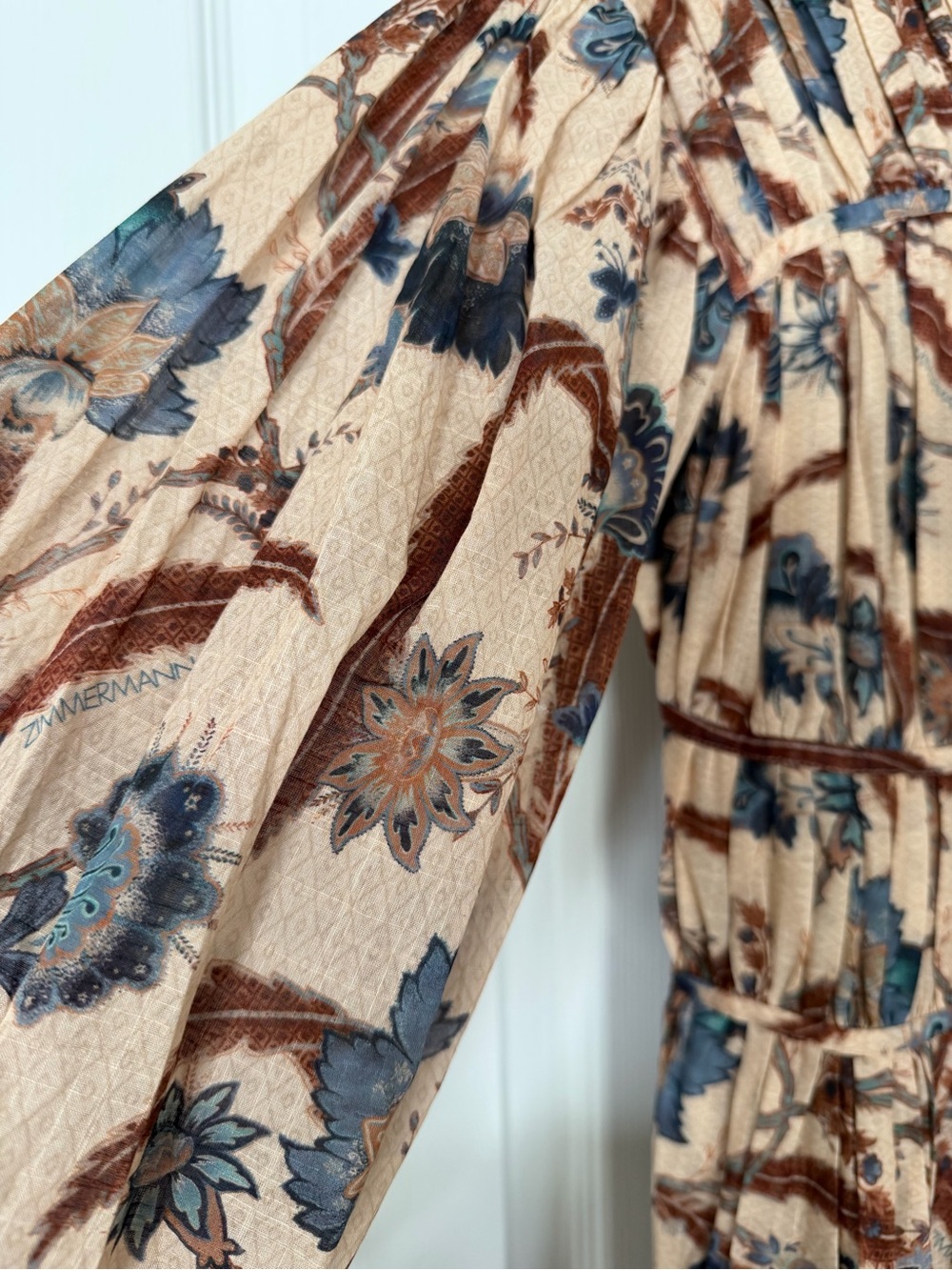 Zimmermann Ascension Tie Billow Long Sleeve Tiered Maxi Dress - size 2 - Picture 11 of 15